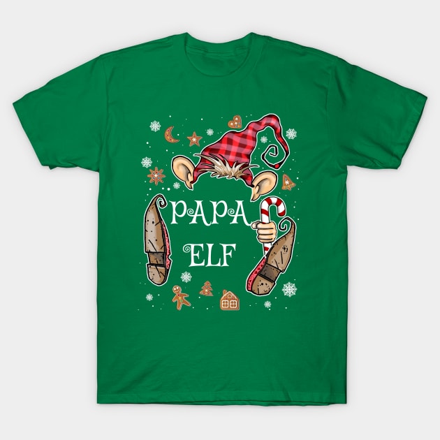 Funny Papa Elf Christmas Costume T-Shirt by ArtedPool